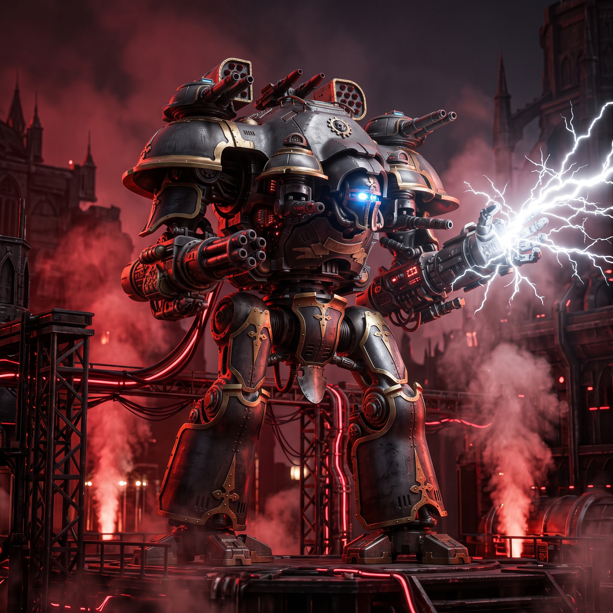 Cyber-Gothic Cathedral Engine Variant 1