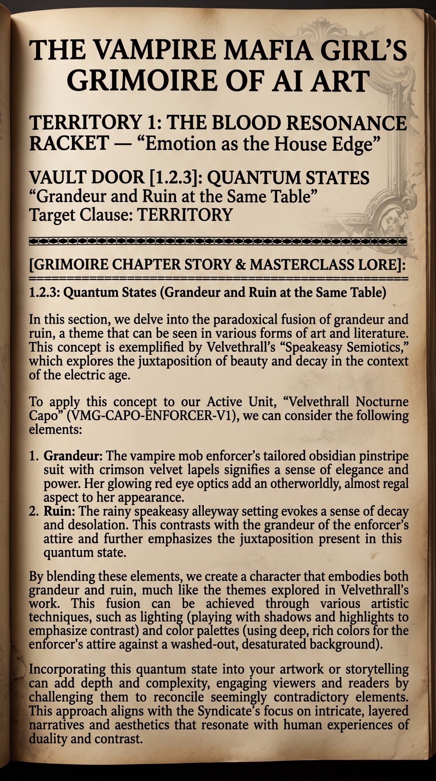 [Folio 1.2.3] Quantum States: Quantum States: Velvethrall Nocturne Capo